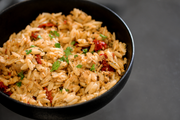 Orzo crémeux au poulet et tomates séchées